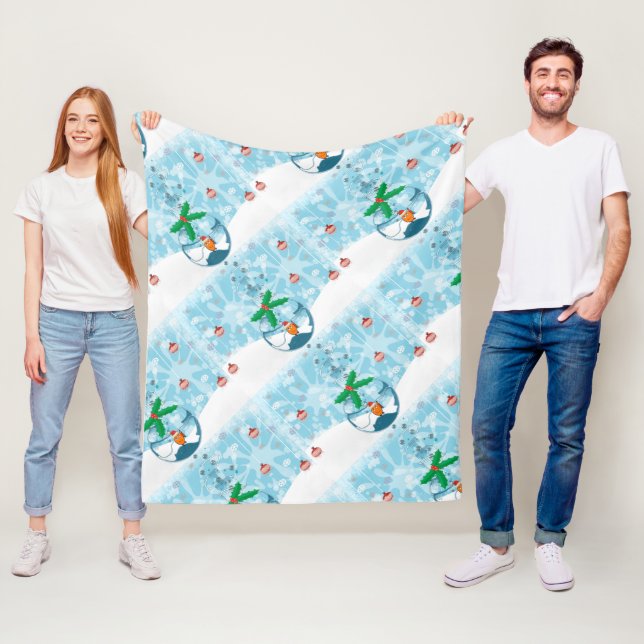 Couverture Polaire Poisson mignon dans un sac Blanche polaire (En situation)