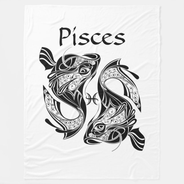 Couverture Polaire Poisson Symbole et signe Zodiac Poisson (Devant)