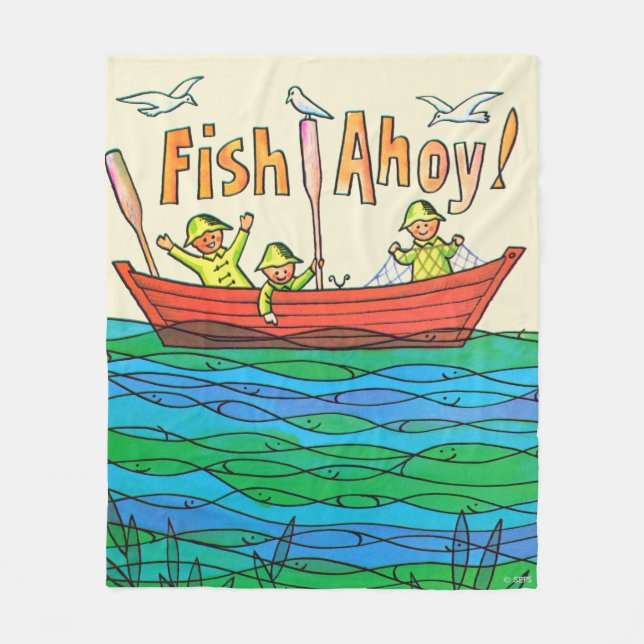Couverture Polaire Poissons oh ! (Devant)