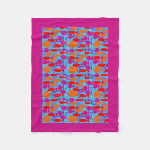 Couverture Polaire Poissons Tropicaux - Blanche-Toison-Petit
