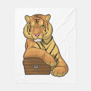 Couverture Polaire Poitrine au trésor de tigre