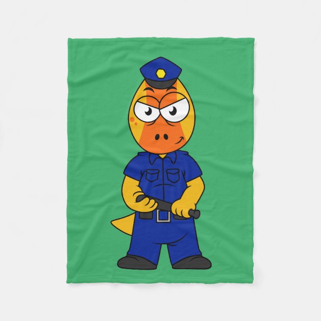 Couverture Polaire Police de Pachycéphalosaure. (Devant)