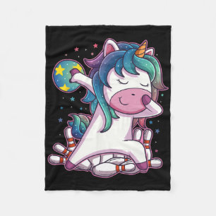 Couverture Polaire Polka Dot Unicorn Bowling Anniversaire Fête Pour F