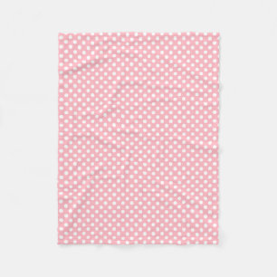 Couverture Polaire Polkadot Design rose clair