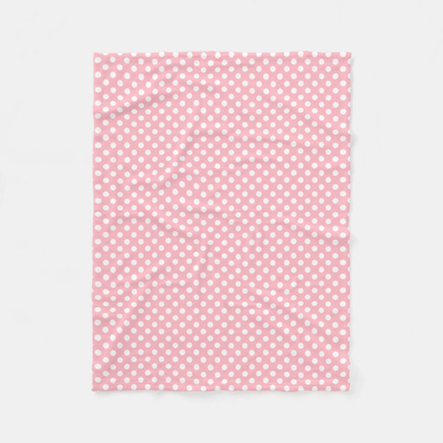 Couverture Polaire Polkadot Design rose clair (Devant)