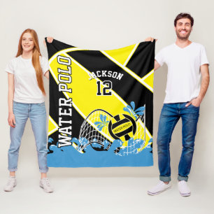 Couverture Polaire Polo d'eau 🤽 🏼 ‍ Sport en Jaune, Noir et Blanc