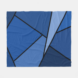 Couverture Polaire Polygones bleus abstraits
