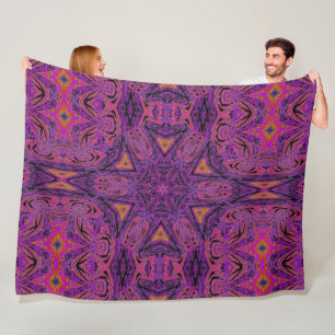 Couverture Polaire Pomme bohème Blossom Purple Dream Cosy