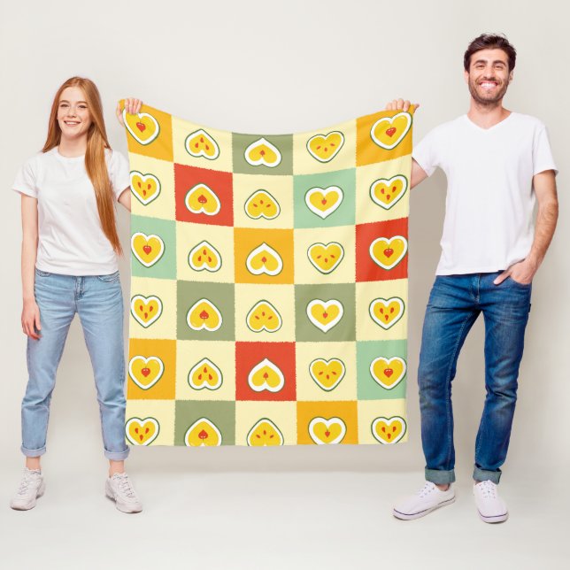 Couverture Polaire Pommes cardiaques (En situation)