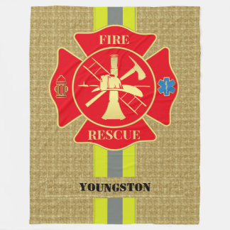 Couverture Polaire Pompier héroïque Maltese Cross Design cosy
