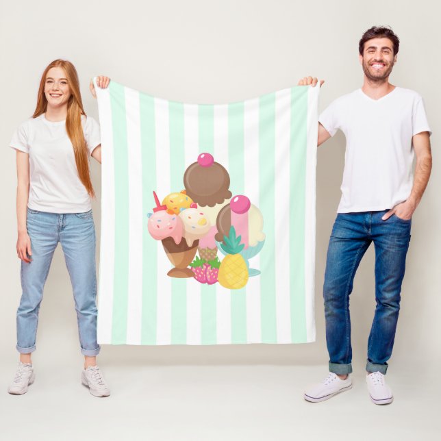 Couverture Polaire Poncs de crème glacée avec arrosages (En situation)