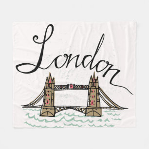 Couverture Polaire Pont en lettres de Londres de main