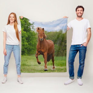 Couverture Polaire Pony islandais : Les amoureux du cheval photo de T