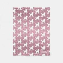 Poodé sur Parties scintillant rose