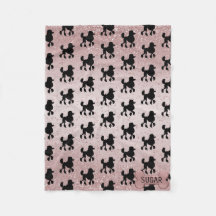 Poodé sur Parties scintillant Rose or