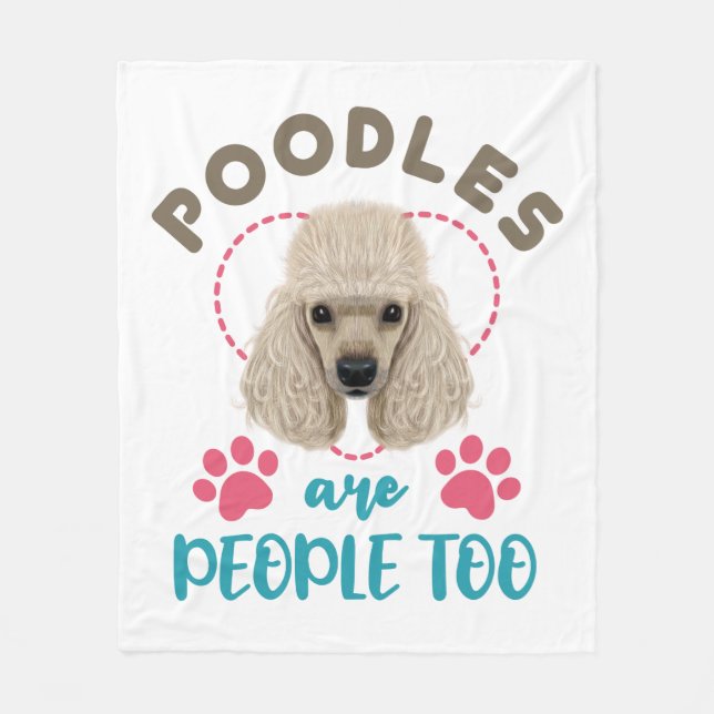 Couverture Polaire Poodles Are People Too Poodle Owner Lover (Devant)