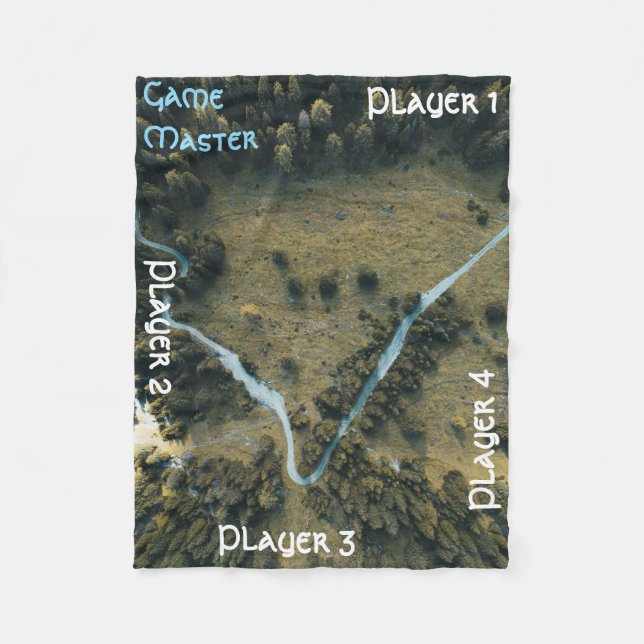 Couverture Polaire Portable Tabletop Map for Game Play: Wooded Stream (Devant)
