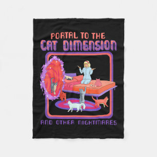 Couverture Polaire Portail À La Dimension Chat Drôle Chat Chat Chaton