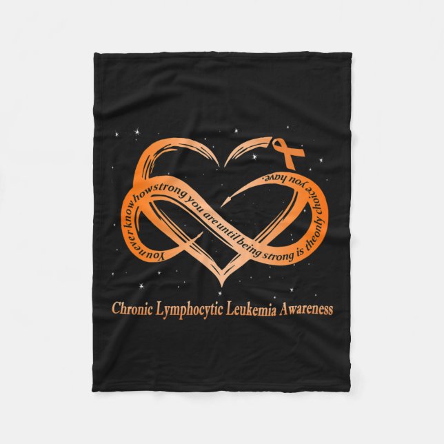 Couverture Polaire Porter Orange Pour Leucémie Lymphocytique Chroniqu (Devant)
