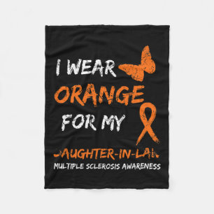 Couverture Polaire Porter Orange pour ma belle-fille Sclero multiple
