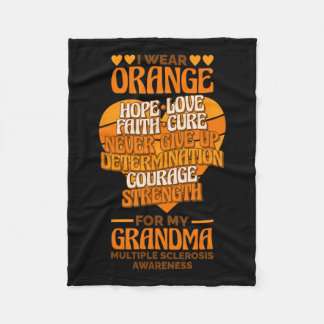 Couverture Polaire Porter Orange Pour Ma Grand-Mère Sclérose En Plaqu