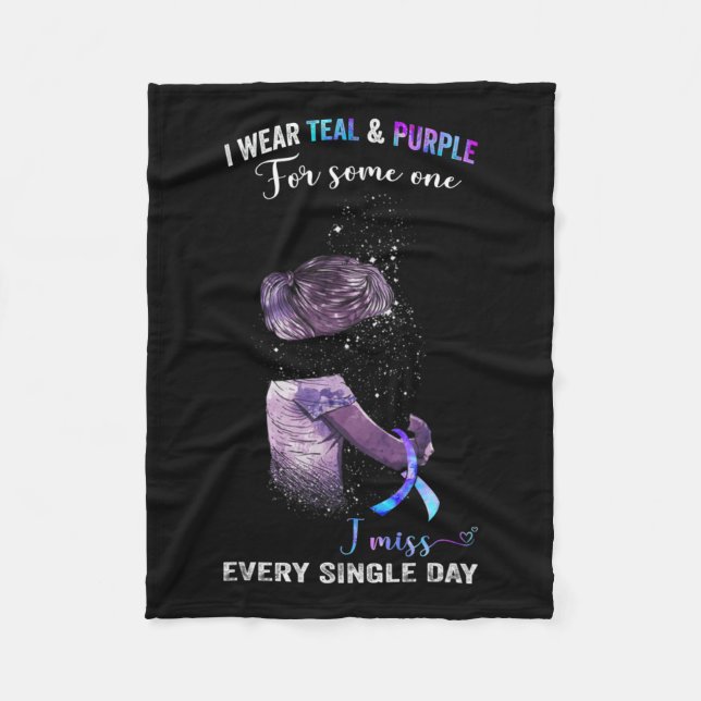 Couverture Polaire Porter Turquoise Et Violet Pour Les Experts En Pré (Devant)