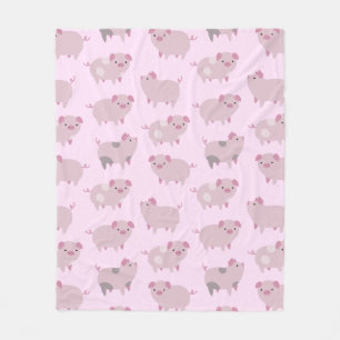 Couverture Polaire Portes et Motifs pour bébés roses mignons