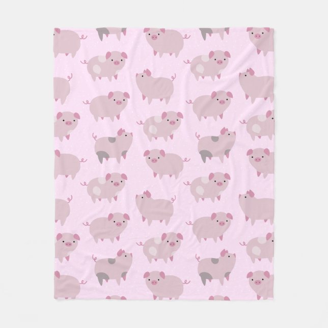 Couverture Polaire Portes et Motifs pour bébés roses mignons (Devant)