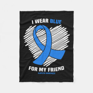 Couverture Polaire Portez Bleu Pour Mon Ami Alopecia Sensibilisation