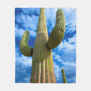 Couverture Polaire Portrait de cactus Saguaro, Arizona