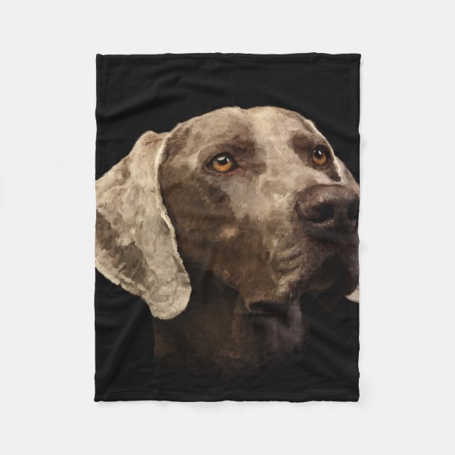 Couverture Polaire Portrait de Weimaraner (Devant)