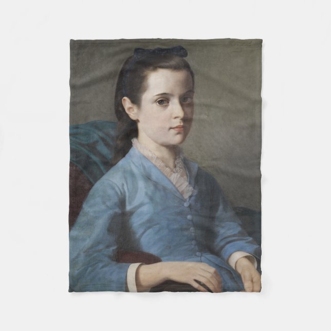 Couverture Polaire Portrait d'une fille élégante (par Leloir) (Devant)