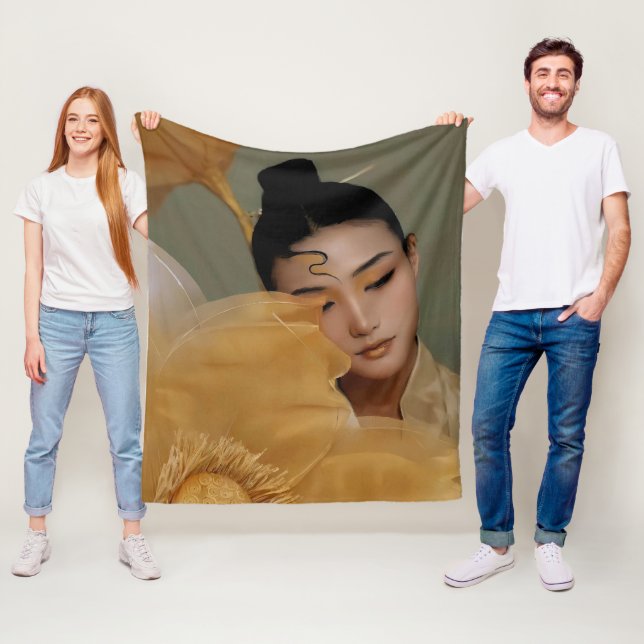 Couverture Polaire Portrait Geji GaiGai Chinese Dance (En situation)