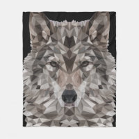 Portrait géométrique du loup gris