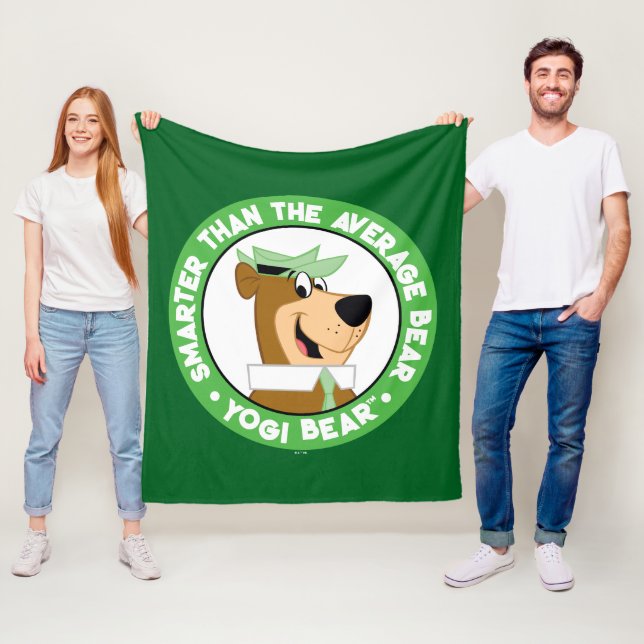 Couverture Polaire Portrait souriant de l'ours de Yogi (En situation)