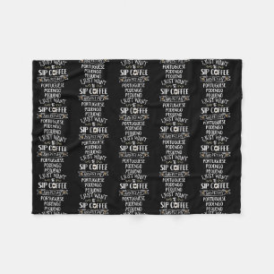 Couverture Polaire Portugais Podengo Pequeno Cadeau Sip Café Animal 
