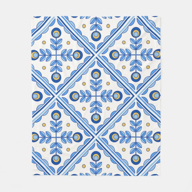 Couverture Polaire Portugal traditionnel Lisbonne azulejo céramique c (Devant)