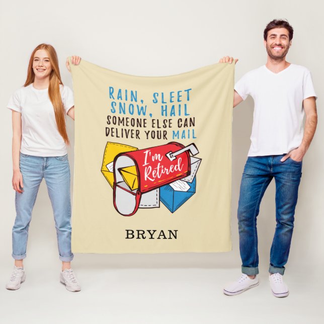 Couverture Polaire Postal Worker Retraite Mailman Personnalisé (En situation)