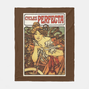 Couverture Polaire Poste publicitaire féminine à vélo Perfecta