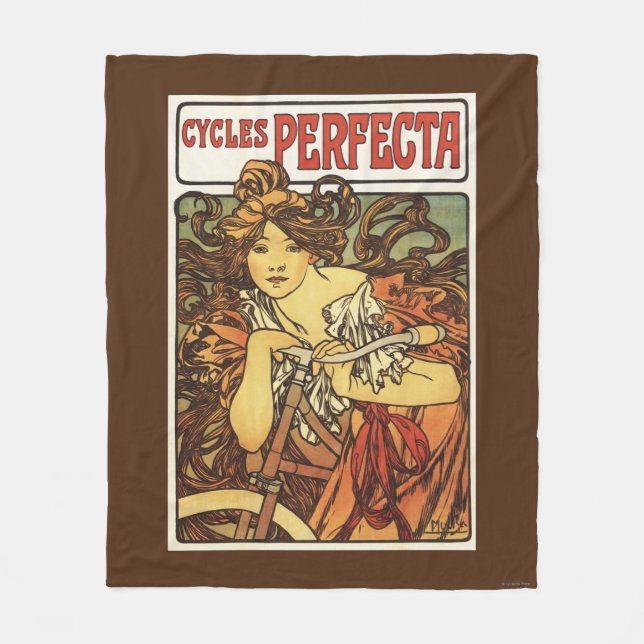 Couverture Polaire Poste publicitaire féminine à vélo Perfecta (Devant)
