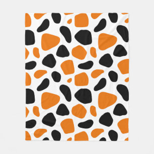Couverture Polaire Poster de animal Abstrait noir orange moderne