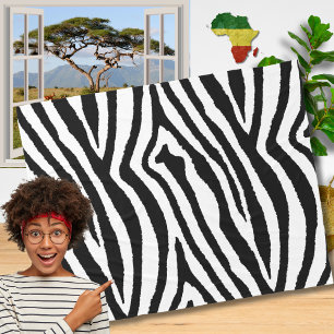 Couverture Polaire Poster de animal branché Zebra Seamless Motif