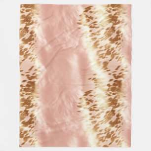 Couverture Polaire Poster de animal de vache rose