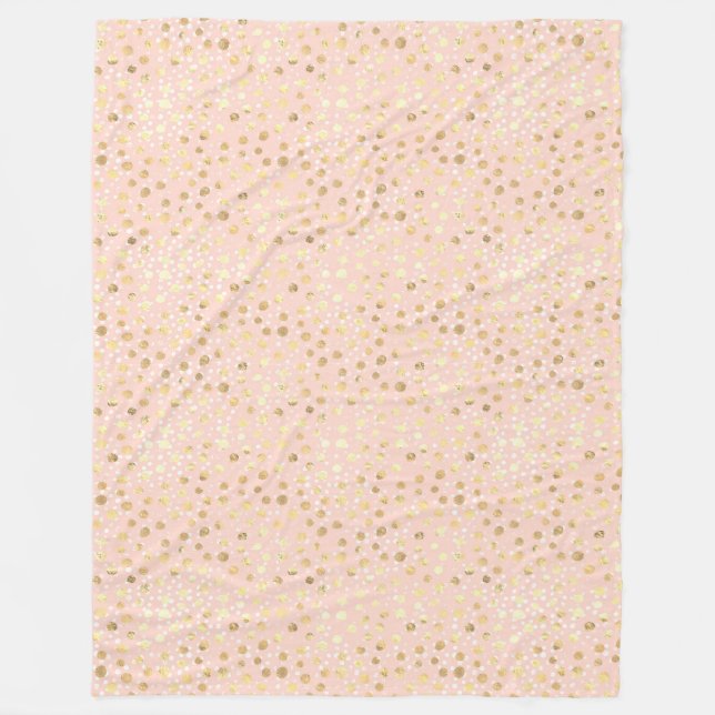 Couverture Polaire Poster de animal rose or (Devant)
