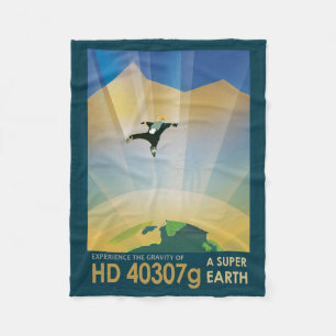 Couverture Polaire Poster De L'Espace Rétro-La Gravité D'Une Super Te