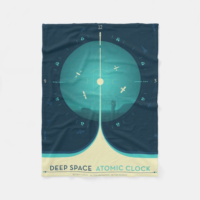 Couverture Polaire Poster de l'horloge atomique Deep Space, version b (Devant)