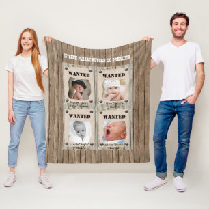 Couverture Polaire Posters Recherchés amusants Rustic Wood Photo