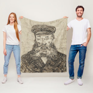 Couverture Polaire Postman Joseph Roulin (Sepia Sketch) (par van Gogh