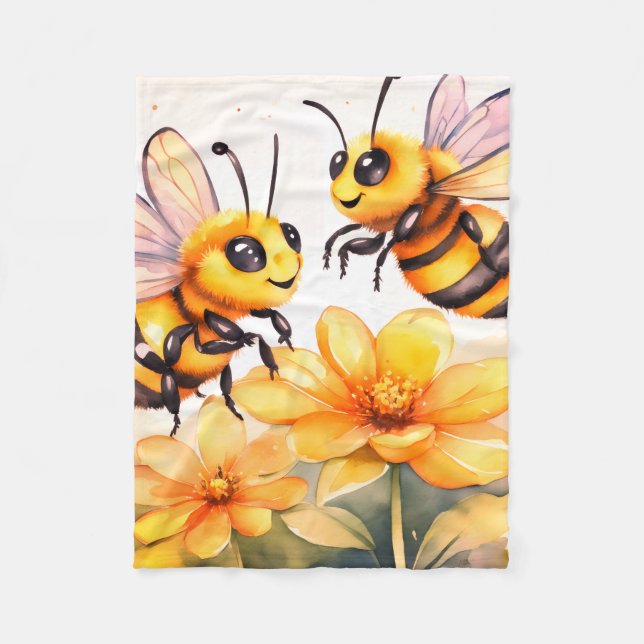 Couverture Polaire Potins d'abeille (Devant)