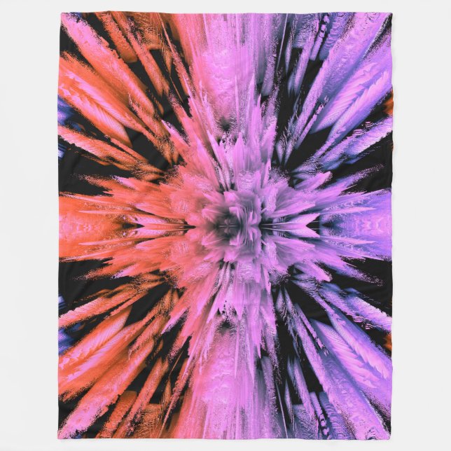 Couverture Polaire Poudre Pink Explosion Abstraite polaire (Devant)